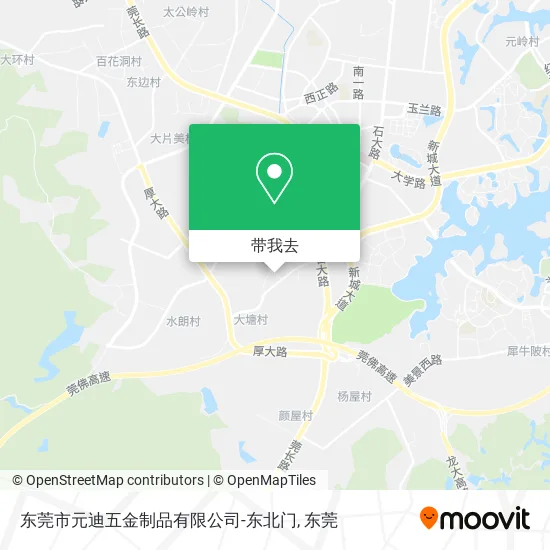 东莞市元迪五金制品有限公司-东北门地图
