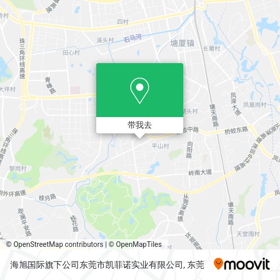 海旭国际旗下公司东莞市凯菲诺实业有限公司地图
