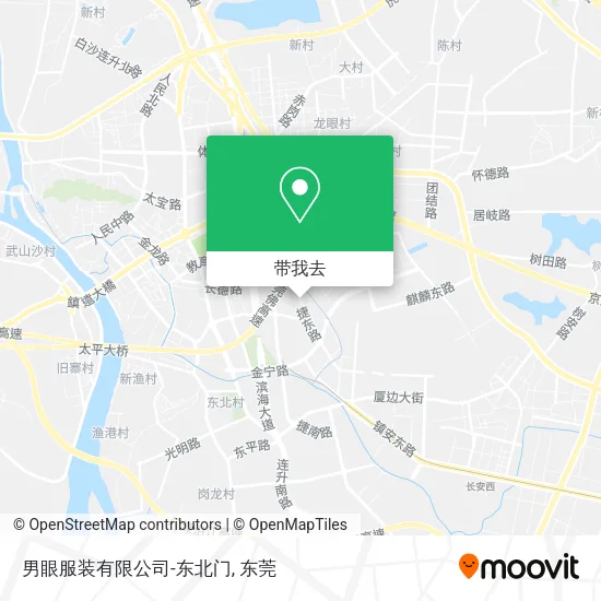 男眼服装有限公司-东北门地图