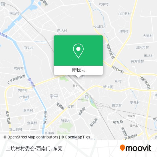 上坑村村委会-西南门地图