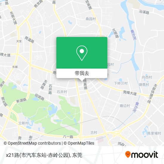 x21路(市汽车东站-赤岭公园)地图
