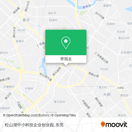 松山湖中小科技企业创业园地图