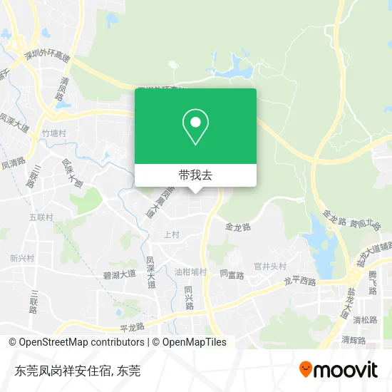 东莞凤岗祥安住宿地图