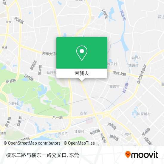 横东二路与横东一路交叉口地图
