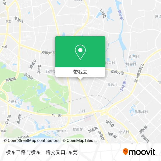 横东二路与横东一路交叉口地图