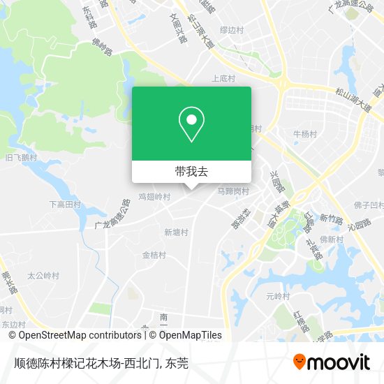 顺德陈村樑记花木场-西北门地图