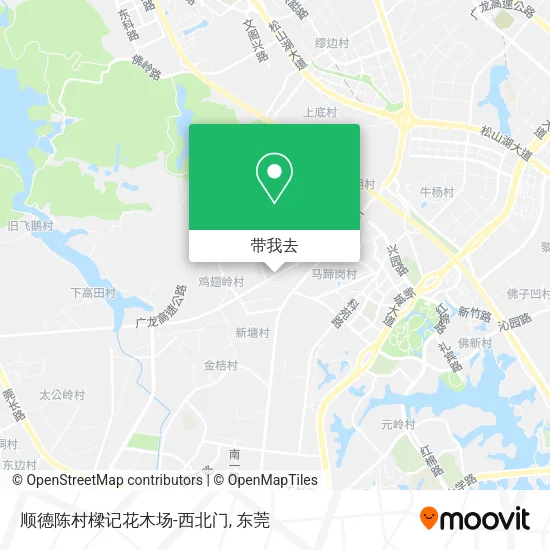 顺德陈村樑记花木场-西北门地图