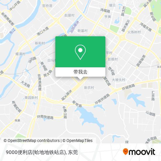 9000便利店(蛤地地铁站店)地图