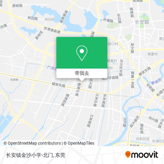 长安镇金沙小学-北门地图