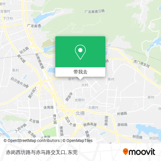 赤岗西坊路与赤马路交叉口地图