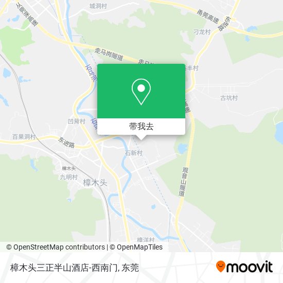 樟木头三正半山酒店-西南门地图