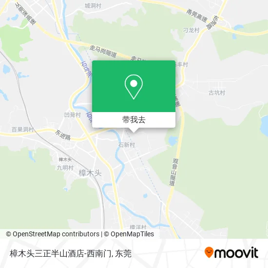 樟木头三正半山酒店-西南门地图