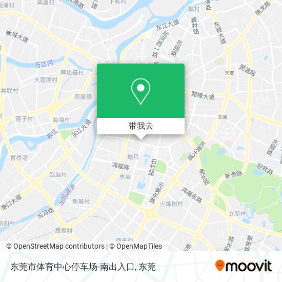 东莞市体育中心停车场-南出入口地图