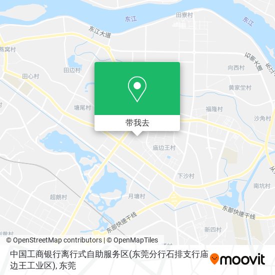 中国工商银行离行式自助服务区(东莞分行石排支行庙边王工业区)地图