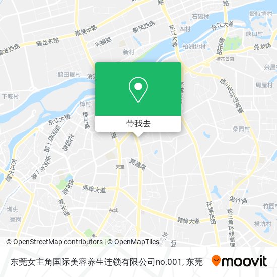东莞女主角国际美容养生连锁有限公司no.001地图