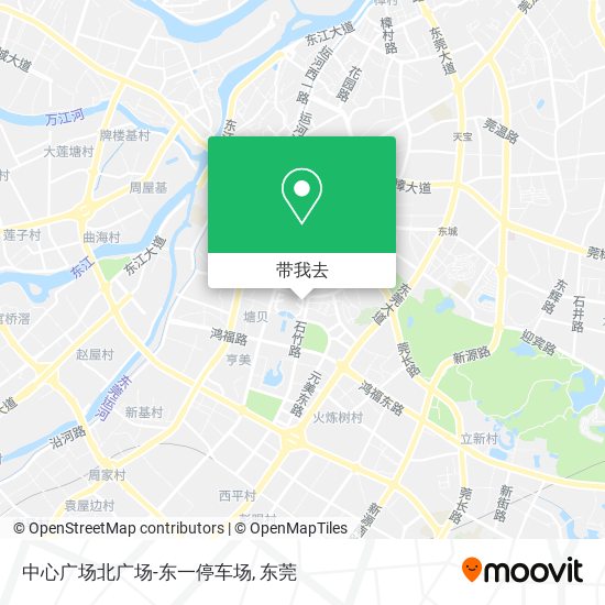 中心广场北广场-东一停车场地图