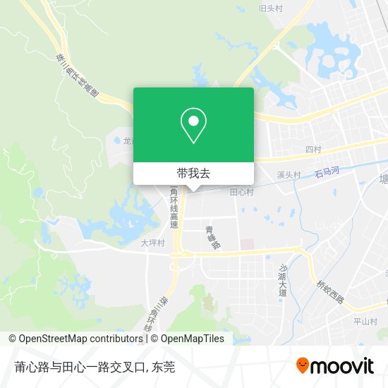 莆心路与田心一路交叉口地图