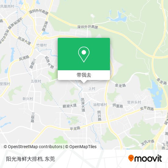 阳光海鲜大排档地图