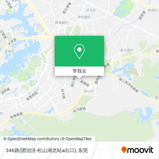 346路(团泊洼-松山湖北站a出口)地图