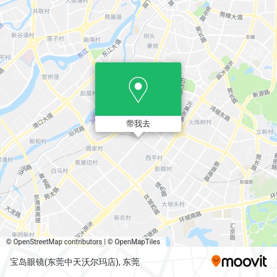 宝岛眼镜(东莞中天沃尔玛店)地图