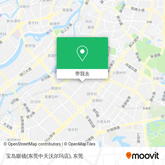 宝岛眼镜(东莞中天沃尔玛店)地图