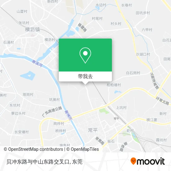 贝冲东路与中山东路交叉口地图