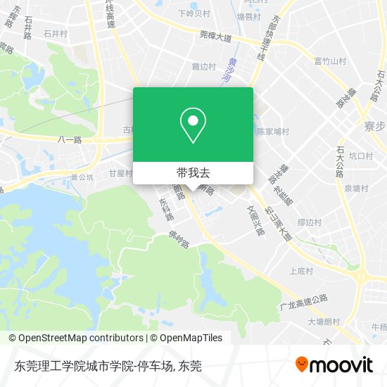东莞理工学院城市学院-停车场地图