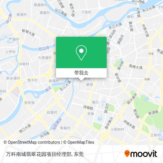 万科南城翡翠花园项目经理部地图