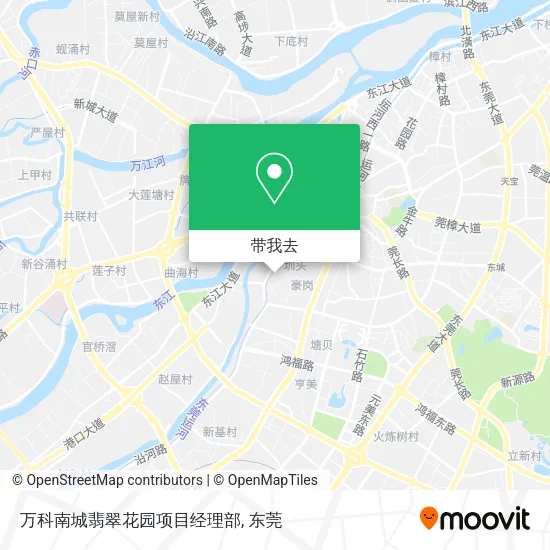 万科南城翡翠花园项目经理部地图