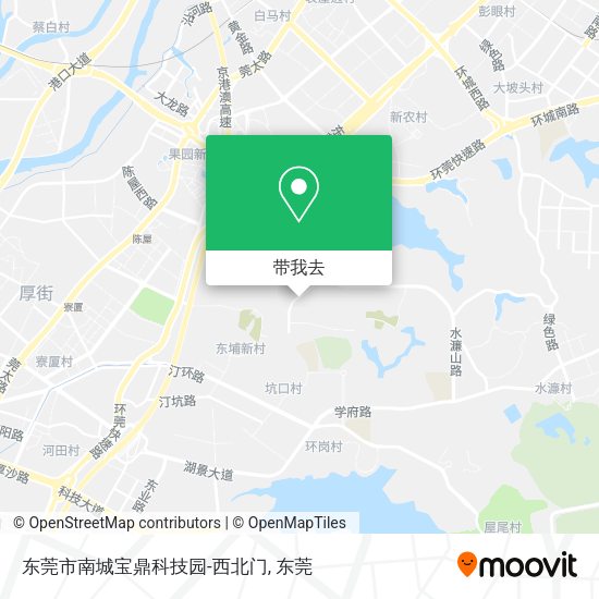 东莞市南城宝鼎科技园-西北门地图