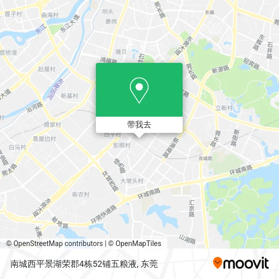 南城西平景湖荣郡4栋52铺五粮液地图