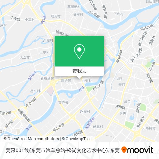 莞深001线(东莞市汽车总站-松岗文化艺术中心)地图