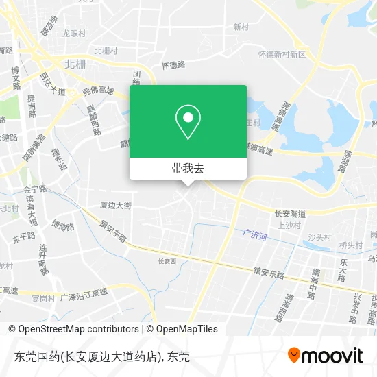 东莞国药(长安厦边大道药店)地图
