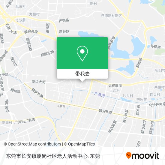 东莞市长安镇厦岗社区老人活动中心地图