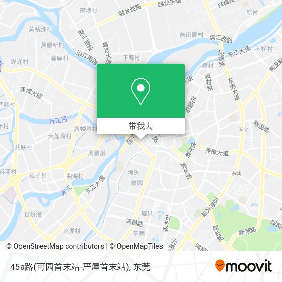 45a路(可园首末站-严屋首末站)地图