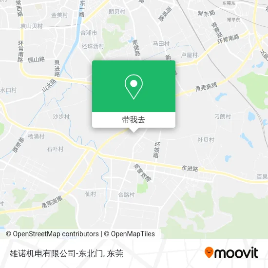 雄诺机电有限公司-东北门地图