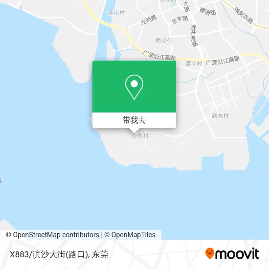 X883/滨沙大街(路口)地图