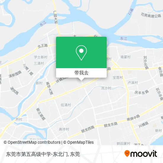 东莞市第五高级中学-东北门地图