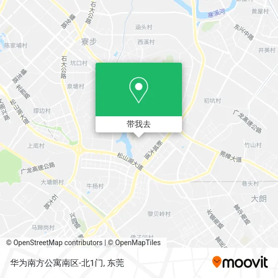 华为南方公寓南区-北1门地图