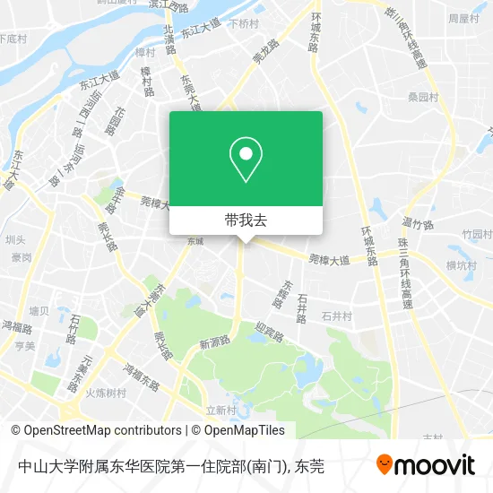 中山大学附属东华医院第一住院部(南门)地图