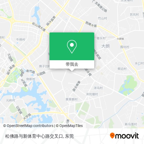 松佛路与新体育中心路交叉口地图
