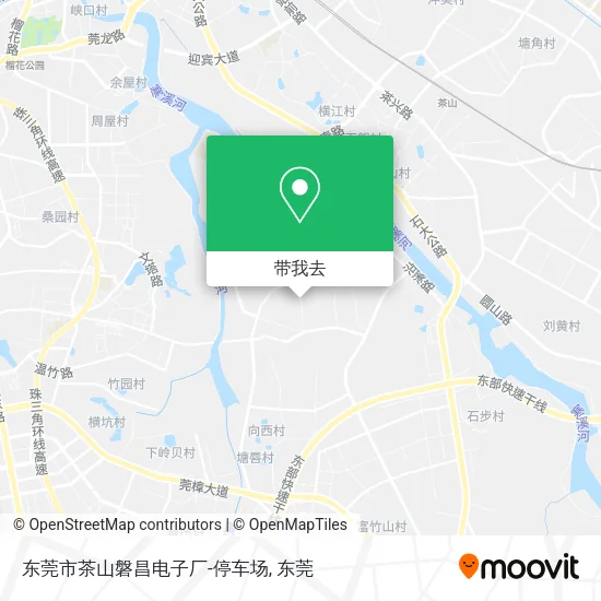 东莞市茶山磐昌电子厂-停车场地图