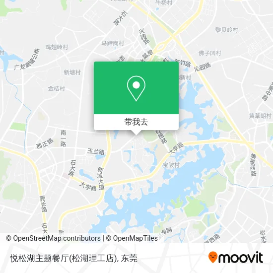 悦松湖主题餐厅(松湖理工店)地图