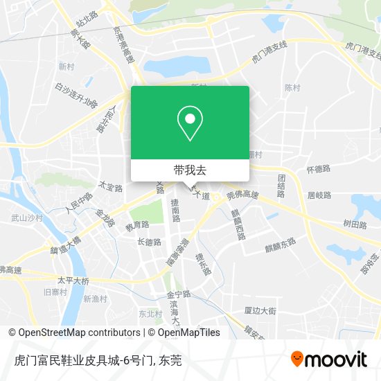 虎门富民鞋业皮具城-6号门地图