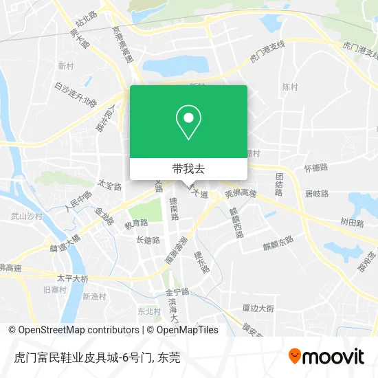 虎门富民鞋业皮具城-6号门地图