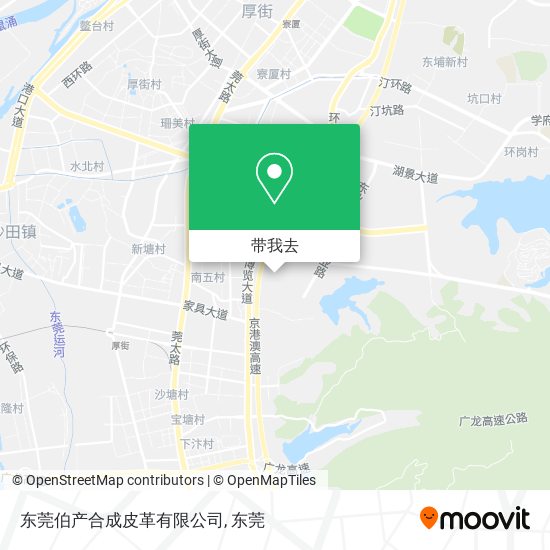 东莞伯产合成皮革有限公司地图