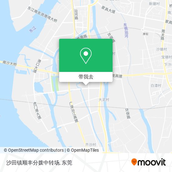沙田镇顺丰分拨中转场地图