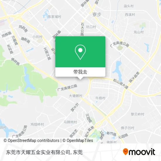 东莞市天耀五金实业有限公司地图