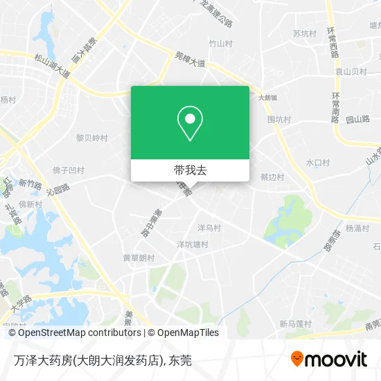 万泽大药房(大朗大润发药店)地图