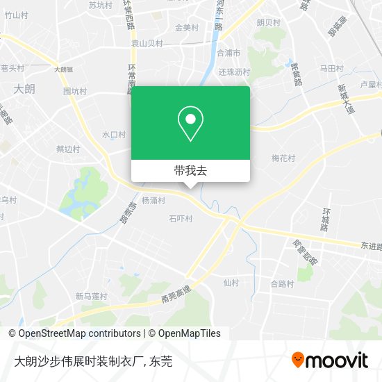 大朗沙步伟展时装制衣厂地图